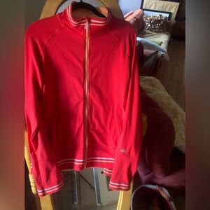 ALO Yoga Red Zip-Up Jacket